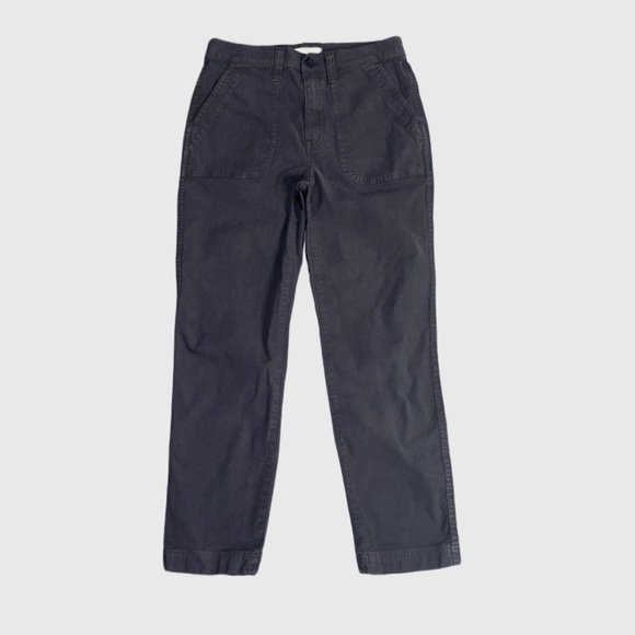 MADEWELL HIGH WAISTED TAPERED CARGO PANTS IN DARK GRAY WOMEN’S SIZE 26 - Picture 1 of 12
